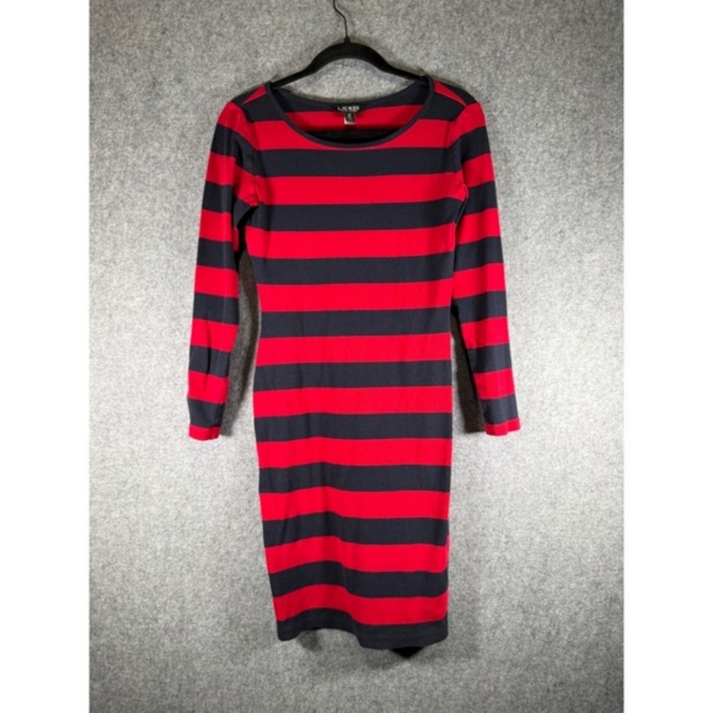 Red and Black Striped Dress - Picture 1 of 7